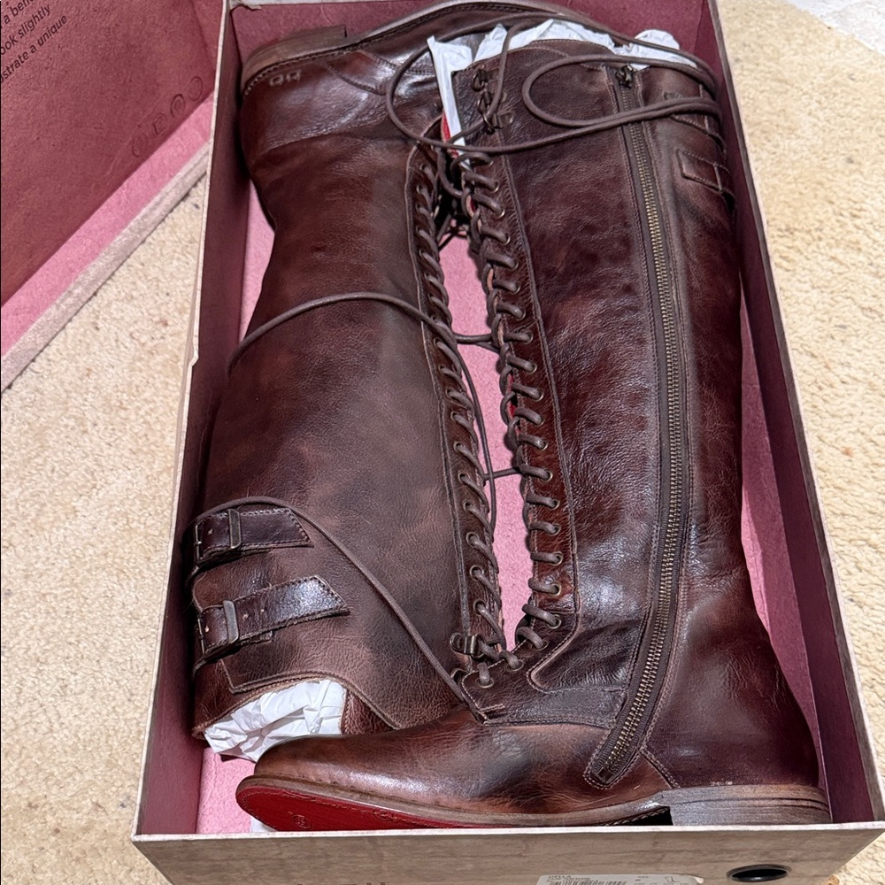 Bed Stu Teak Rustic Over the Knee Boots
